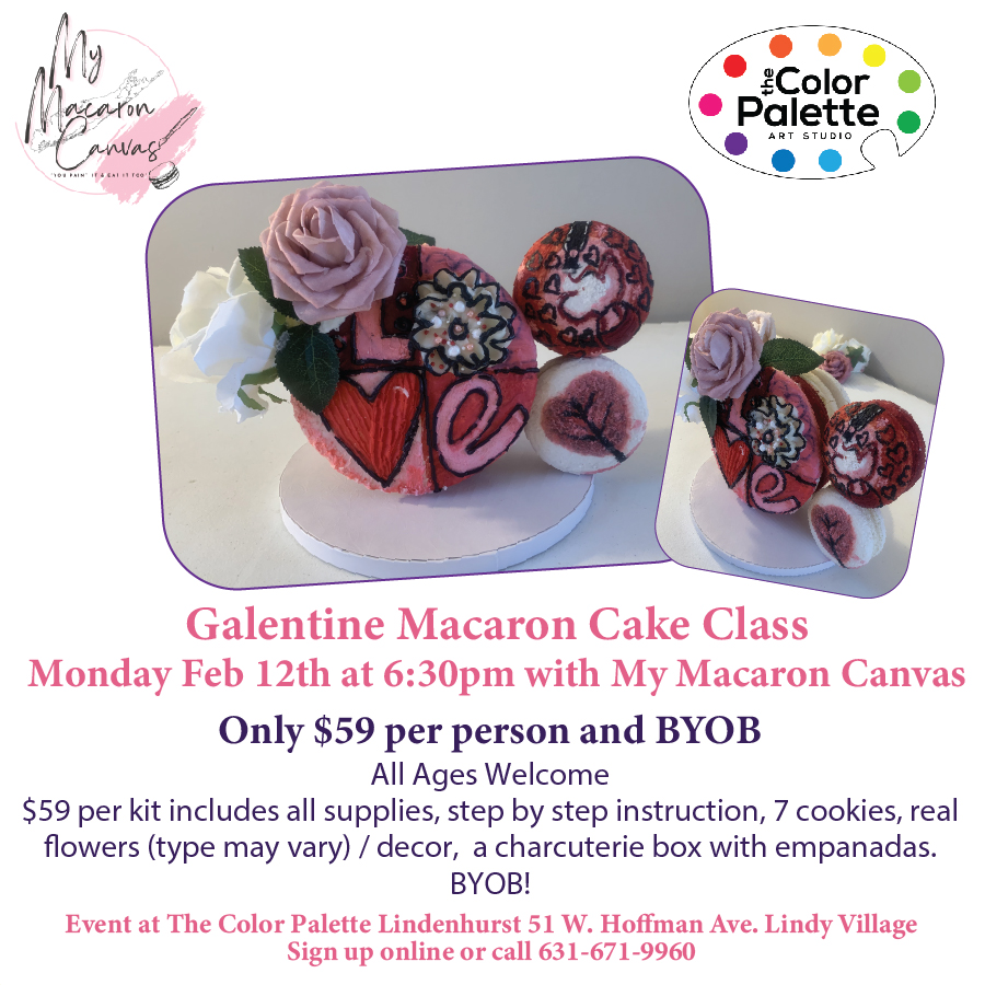 Galentine's Macaron Cake Class