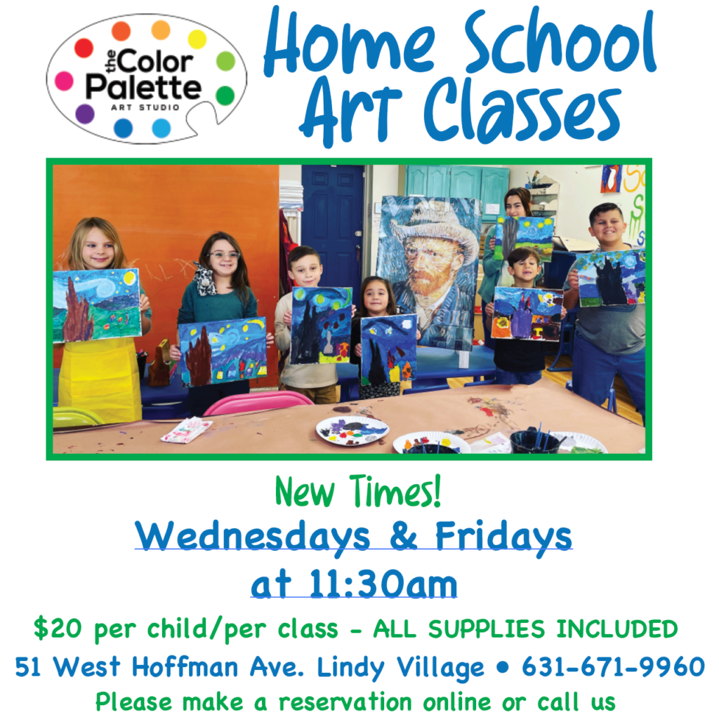 Daytime Art Classes for Home Schoolers Spring 2024