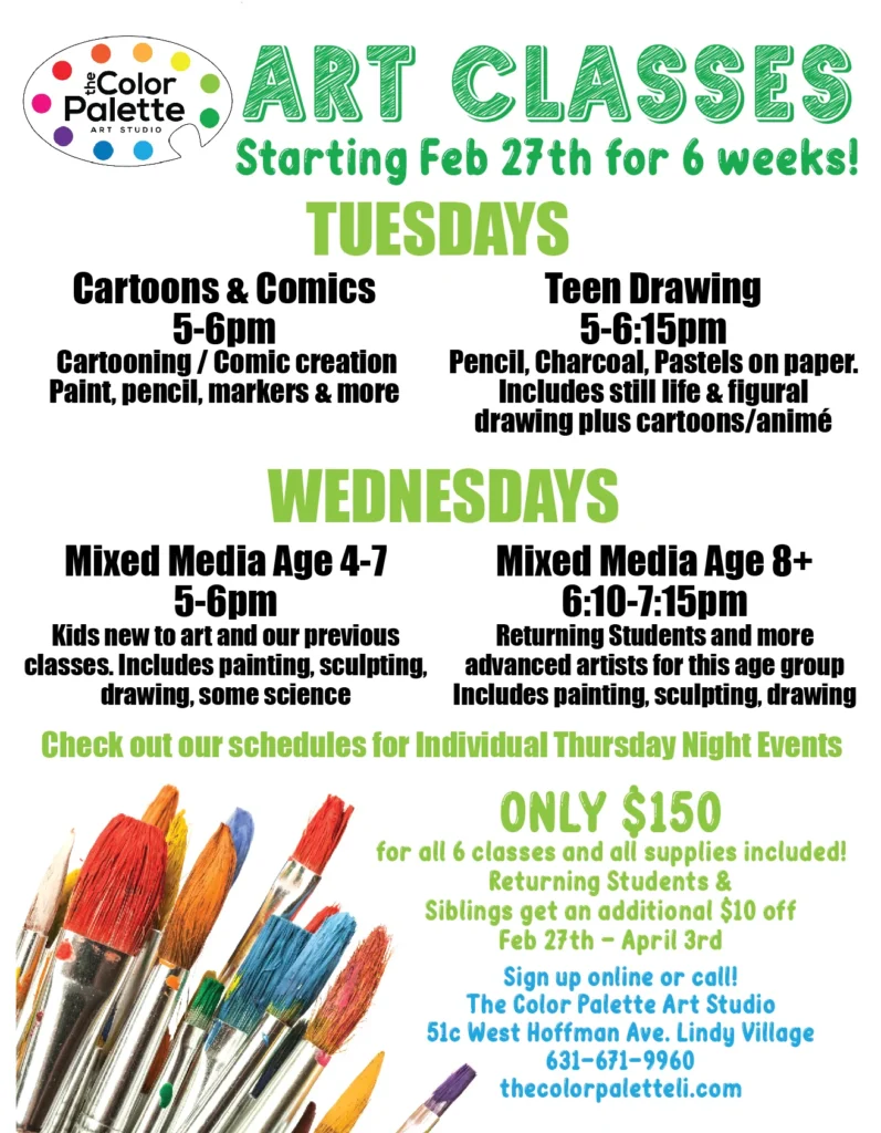 Late Winter 2024 Art Classes