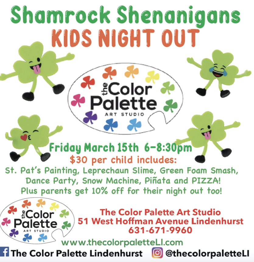 Shamrock Shenanigans Kids Night Out 2024