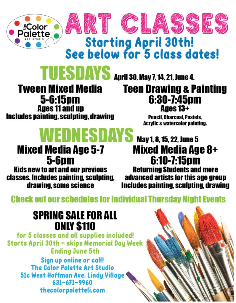 Spring Art Classes May-June