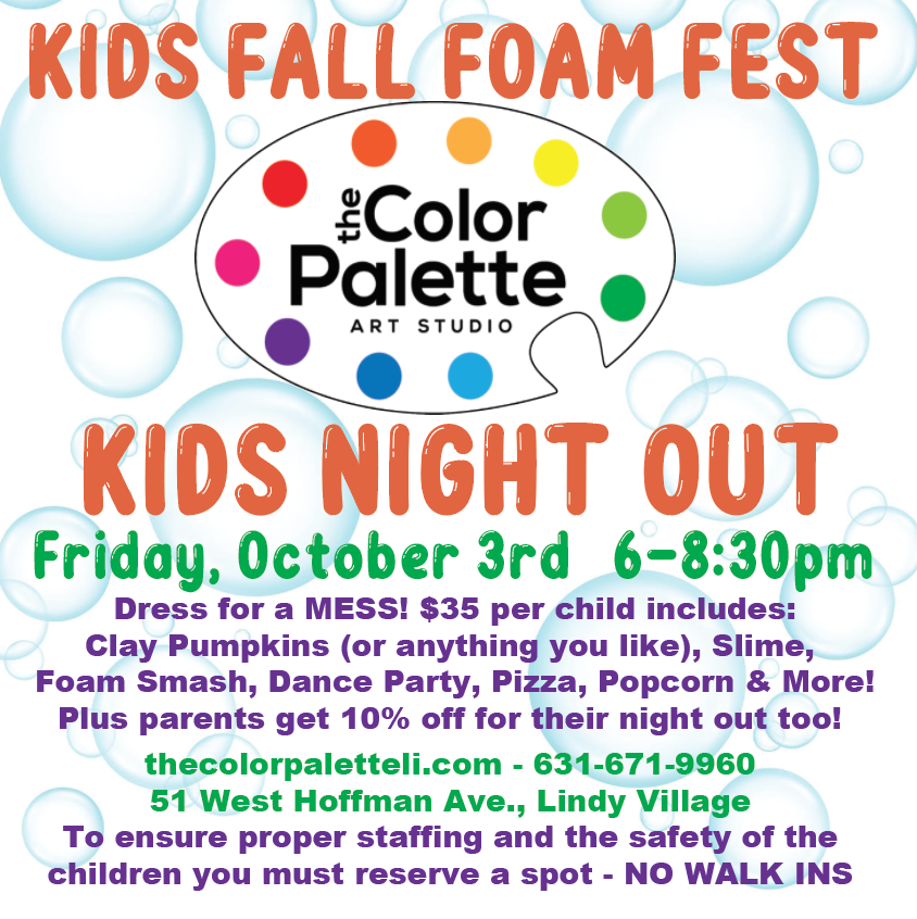 Fall Foam Fest Kids Night Oct 3