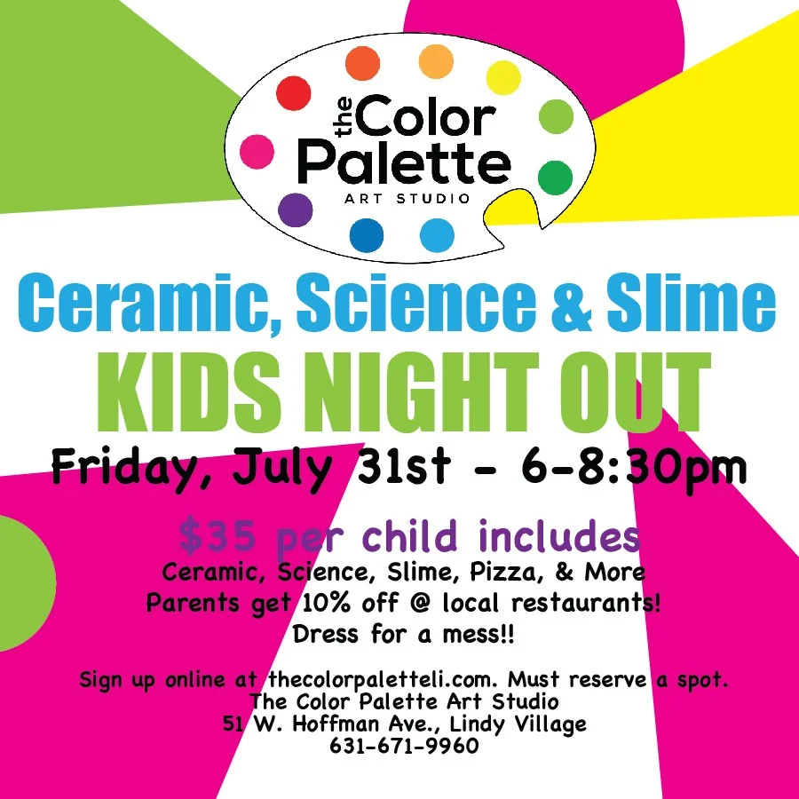 Ceramic, Science & Slime Kids Night Out